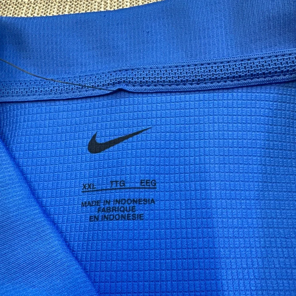 New Nike UW-Platteville Pioneers Dri-Fit Polo Shirt Mens‎ XXL Blue College
